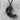 Crescent Ember Horn Pendant, black rhodium, studio product photo