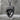 Harbor Shield Pendant in black rhodium plated finish, front view