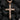 Rose gold plated silver hammered cross pendant with forged texture on black coal background