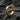 Prism Faceted Hoop Earring, gold vermeil, angled three-quarter view on rock