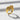 Comedy Tragedy Mask Ring, gold vermeil, upright view showing band