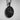 Saint Ursula Medallion Pendant, black rhodium, front view