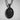 Saint Joseph of Cupertino Pendant, black rhodium plated, front view on white
