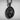 Saint Mary Magdalene Medallion Pendant, black rhodium plated, front view