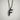 Bird Letter F Pendant, black rhodium plated, front view against white wall