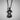 Cat Heart Pendant, black rhodium, front view