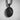 Saint Genevieve pendant, black rhodium plated, front view