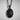 Saint Clare Pendant, black rhodium plated, front view