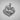 Interlocking Hands Heart Pendant, polished silver, front view on textured white surface