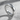 Double Band Stone Ring, polished silver, angled view