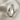 Split twisted ring, polished silver, angled three-quarter view
