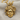 Gorgon Medusa Pendant, gold vermeil, front product view on woven fabric
