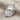 Masked Skull Pendant in polished silver, angled view