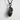 Fragmentation Grenade Pendant, black rhodium, angled product photo