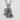 Dreaming Baby Angel Pendant, polished silver, front view