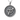 interlocking venus mars medallion pendant, oxidized silver, front view on white