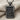 Juggling Joker Card Pendant, black rhodium plated, front view