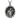 Front view of 925 sterling silver self-crowning king pendant featuring an oxidized background and polished star details