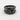 Aquarius Water Bearer Ring, black rhodium, front view on white stone