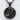 Mother Child Holding Hands Pendant, black rhodium, front view on textured background