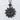 Erzgamma Star Pendant, black rhodium plated, front product photo