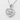 Pisces Heart Pendant in polished silver