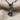 Descending Panther Pendant, black rhodium, front view on linen