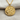 Moon and Stars Medallion Pendant, gold vermeil, product photo on natural linen