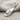 Slide Sandal Pendant, polished silver, top view showing strap stripes