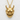 Guardian Oni Mask Pendant, gold vermeil, front view on white