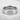 Do Kanji Ring, polished silver, front view on stone surface