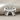 Bow Ribbon Pendant, polished silver, front view on fabric