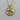 Close-up view of the premium gold vermeil Aquarius pendant highlighting the flowing water and fine details