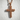 Floral Blossom Cross Pendant, rose gold, front view