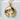 Close-up of the handcrafted 925 sterling silver and gold vermeil Jesus cutout pendant resting on a white stone.