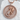 Pregnant Mother Pendant, rose gold, front view on stone