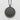 Tokyo Tower Medallion Pendant, black rhodium, front view on white surface