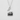 Nara deer pendant, polished silver, front view on white