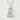 Okinawan shisa guardian pendant, polished silver, front view
