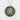 Detailed front view of the handcrafted courage kanji pendant showing the striking contrast of gold on dark textured silver