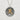 Detailed view of the handcrafted heaven kanji pendant displaying the gold vermeil brushstroke texture on silver disc