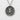 Kanji Beauty Pendant, oxidized, front view on white textured surface