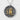 Close-up front view of the Japanese kanji pendant highlighting the beautifully hammered oxidized silver and solid gold detail.