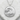 Kanagawa Great Wave Pendant, polished silver, front view on stone