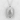 Japanese Lantern Pendant, polished silver, front view product photo