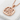 Fuku Kanji Fortune Pendant, rose gold plated, angled close-up view