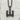 Mountain Kanji Pendant, black rhodium, front view on stone