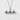 Onigiri Trio Pendant, polished silver, front view on white background