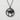 Torii Moon Pendant, black rhodium finish, front view