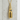 Ramune Soda Bottle Pendant, gold vermeil, front view against light stone